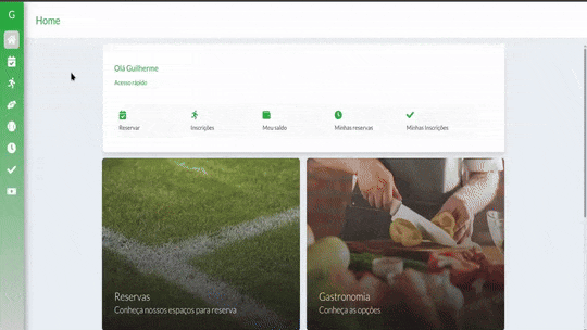 GIF de reserva sendo feita por client